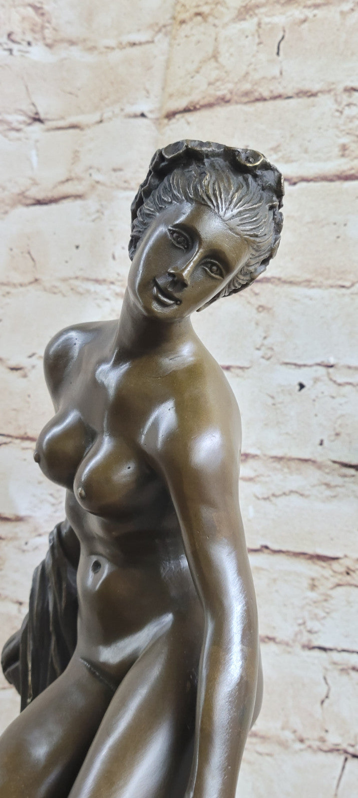 Abstract Woman Nude Girl Bronze Statue Art Deco Sculpture Figurine Figure