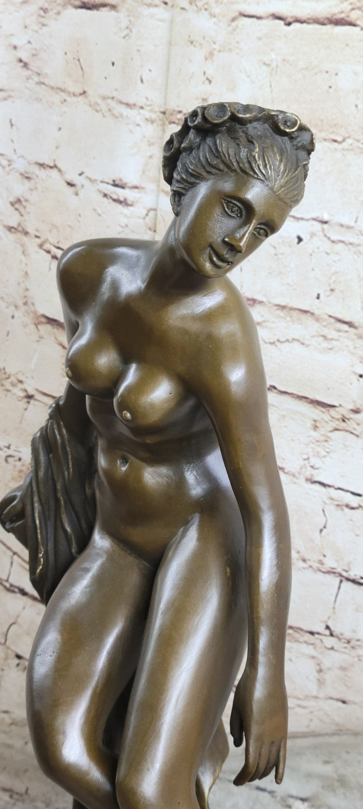 Abstract Woman Nude Girl Bronze Statue Art Deco Sculpture Figurine Figure