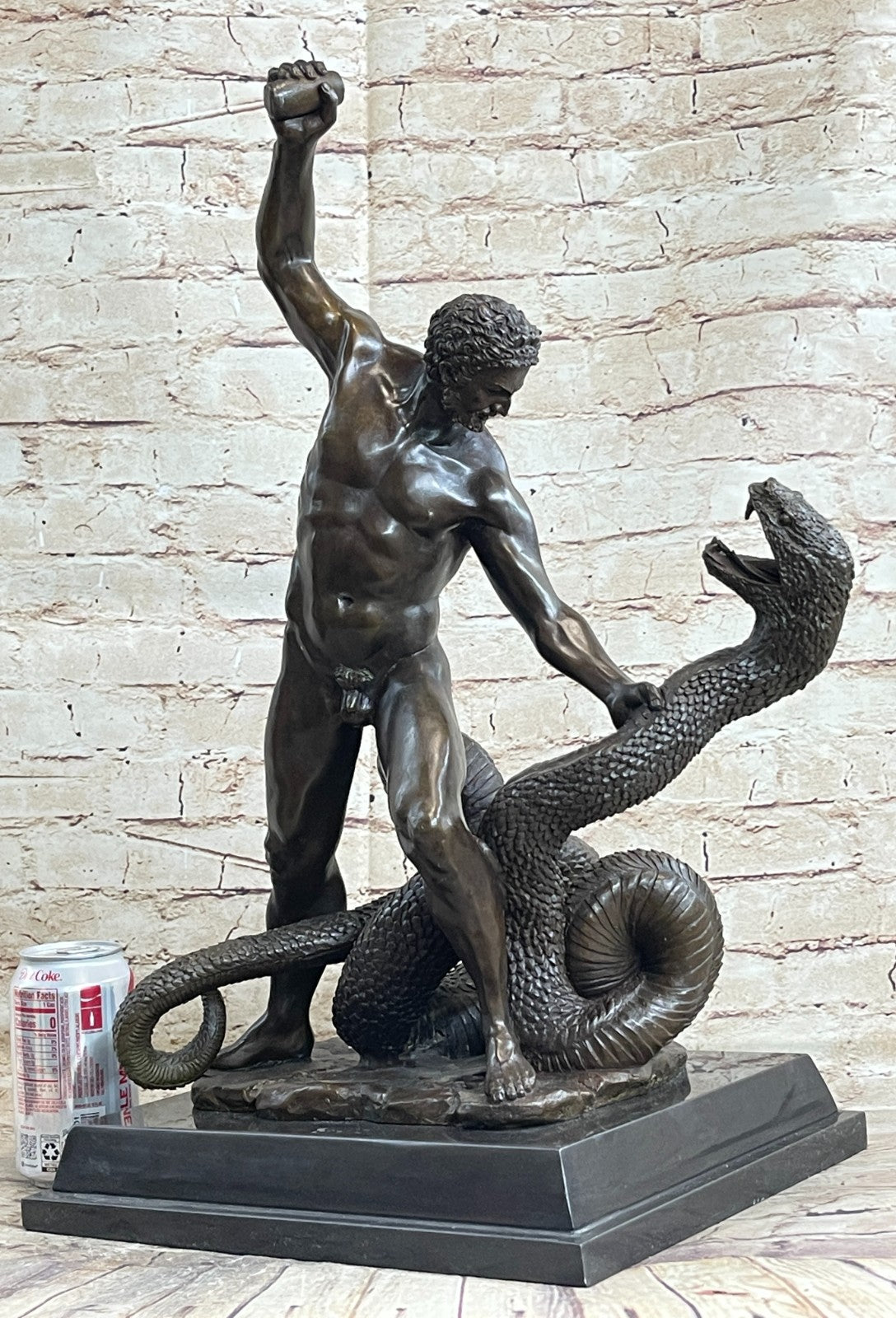 Lemaen Hydra and Hercules Greek Mythology Bronze Sculpture Lost Wax Method Decor