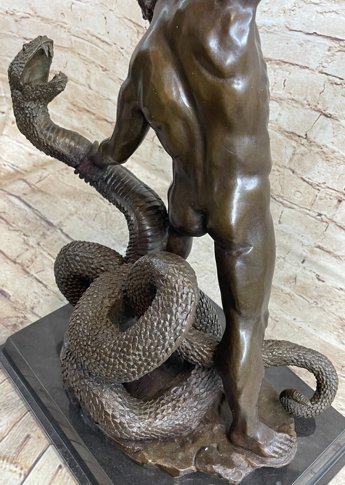 Lemaen Hydra and Hercules Greek Mythology Bronze Sculpture Lost Wax Method Decor