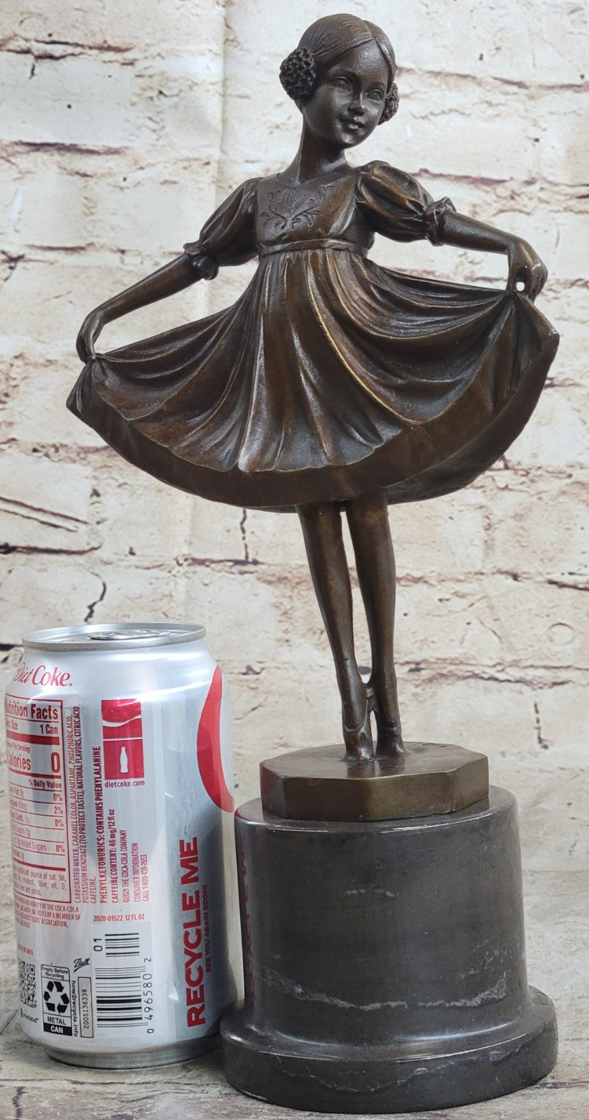 Handcrafted bronze sculpture SALE Bookend Ballerina Young Preiss Signed Update w