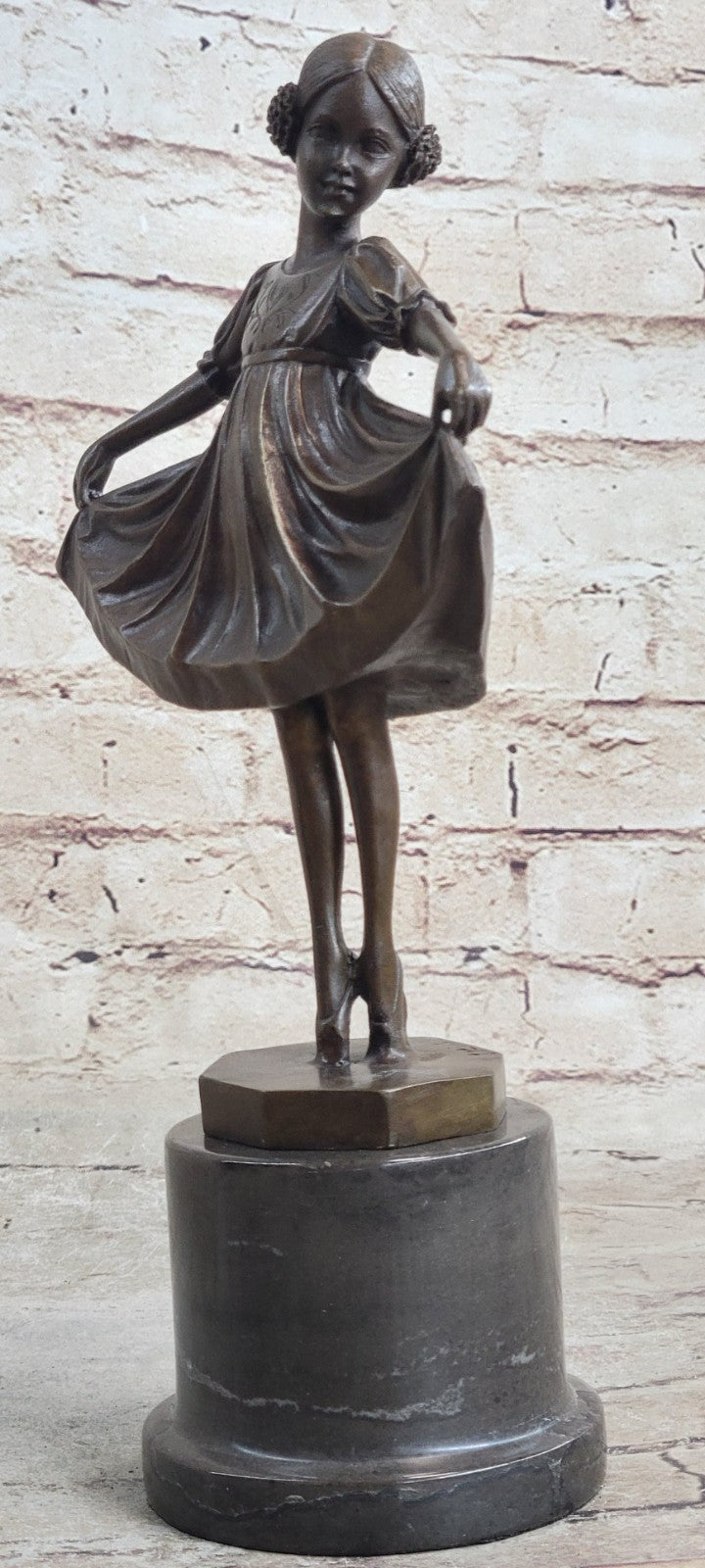 Handcrafted bronze sculpture SALE Bookend Ballerina Young Preiss Signed Update w