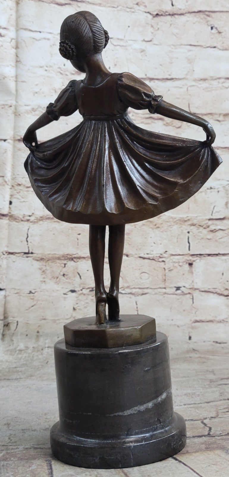 Handcrafted bronze sculpture SALE Bookend Ballerina Young Preiss Signed Update w