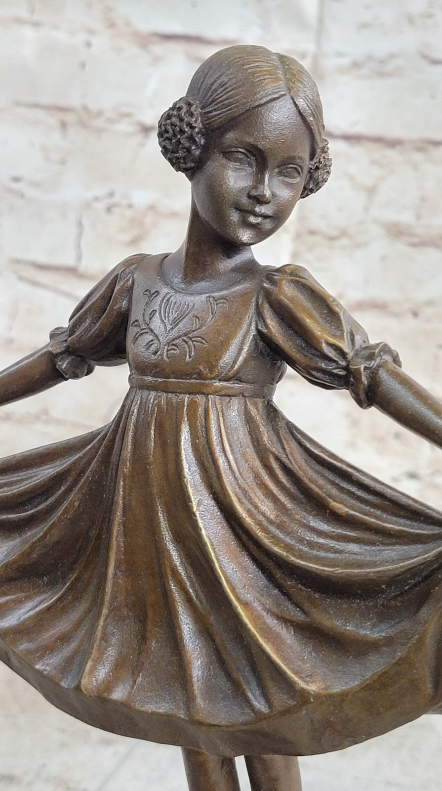 Handcrafted bronze sculpture SALE Bookend Ballerina Young Preiss Signed Update w