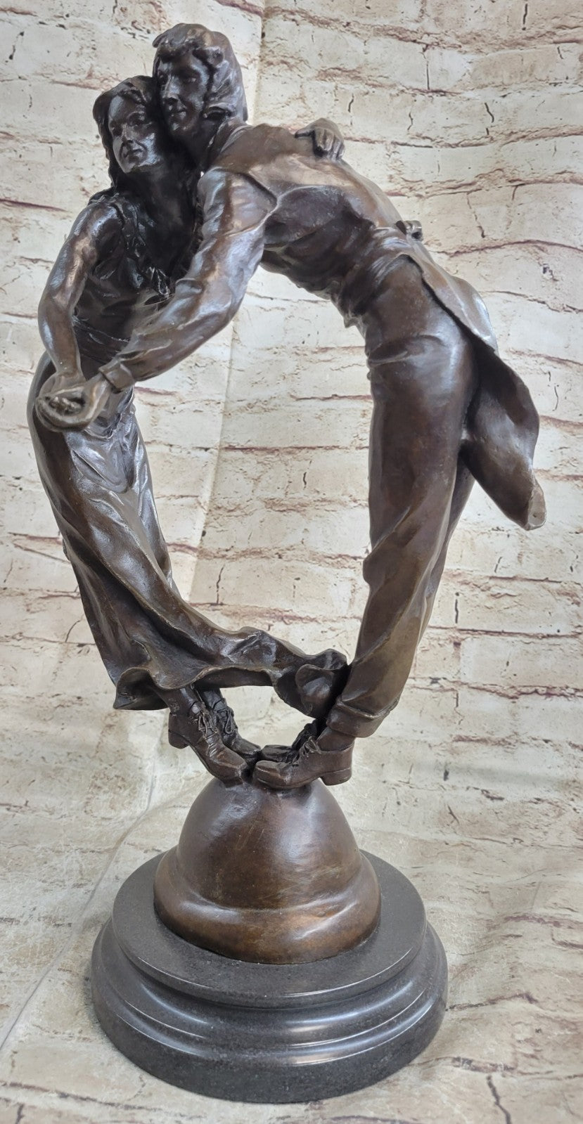 Handcrafted bronze sculpture SALE Tan Idea Gift Romance Love Valentine Deco Art