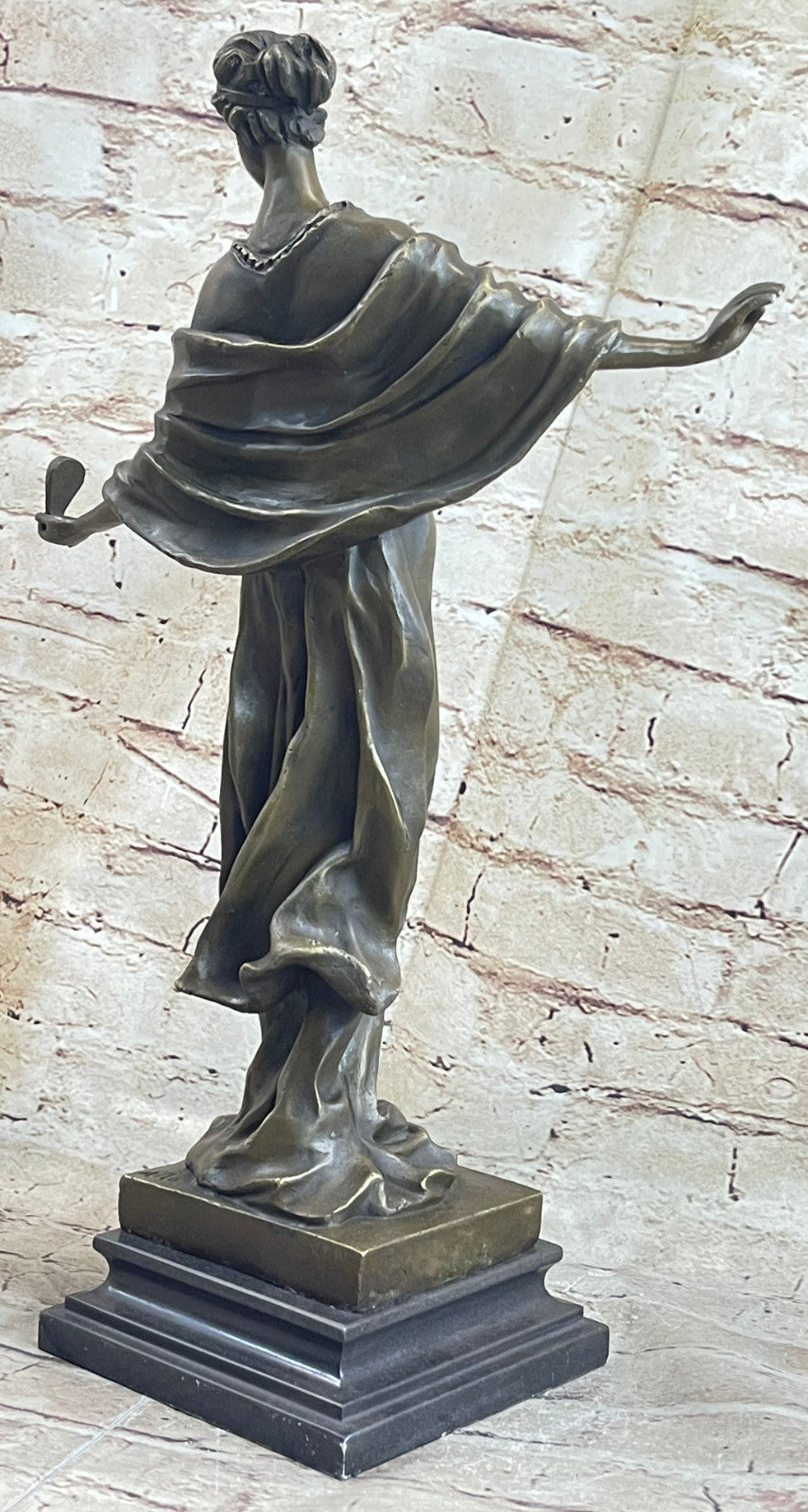 Genuine Real Bronze Art Deco Victorian woman Lady Female Sculpture Figurine Figure