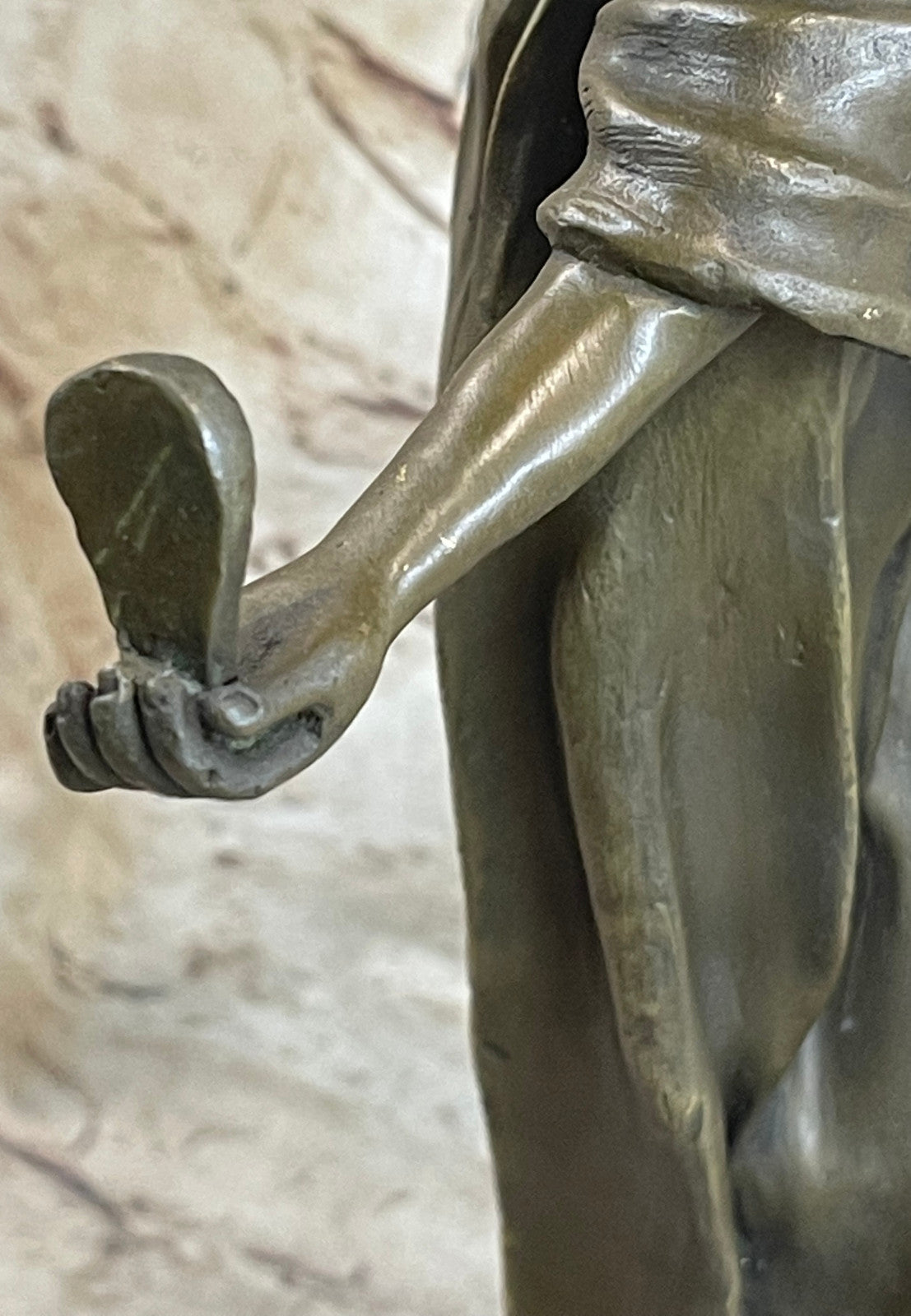 Genuine Real Bronze Art Deco Victorian woman Lady Female Sculpture Figurine Figure