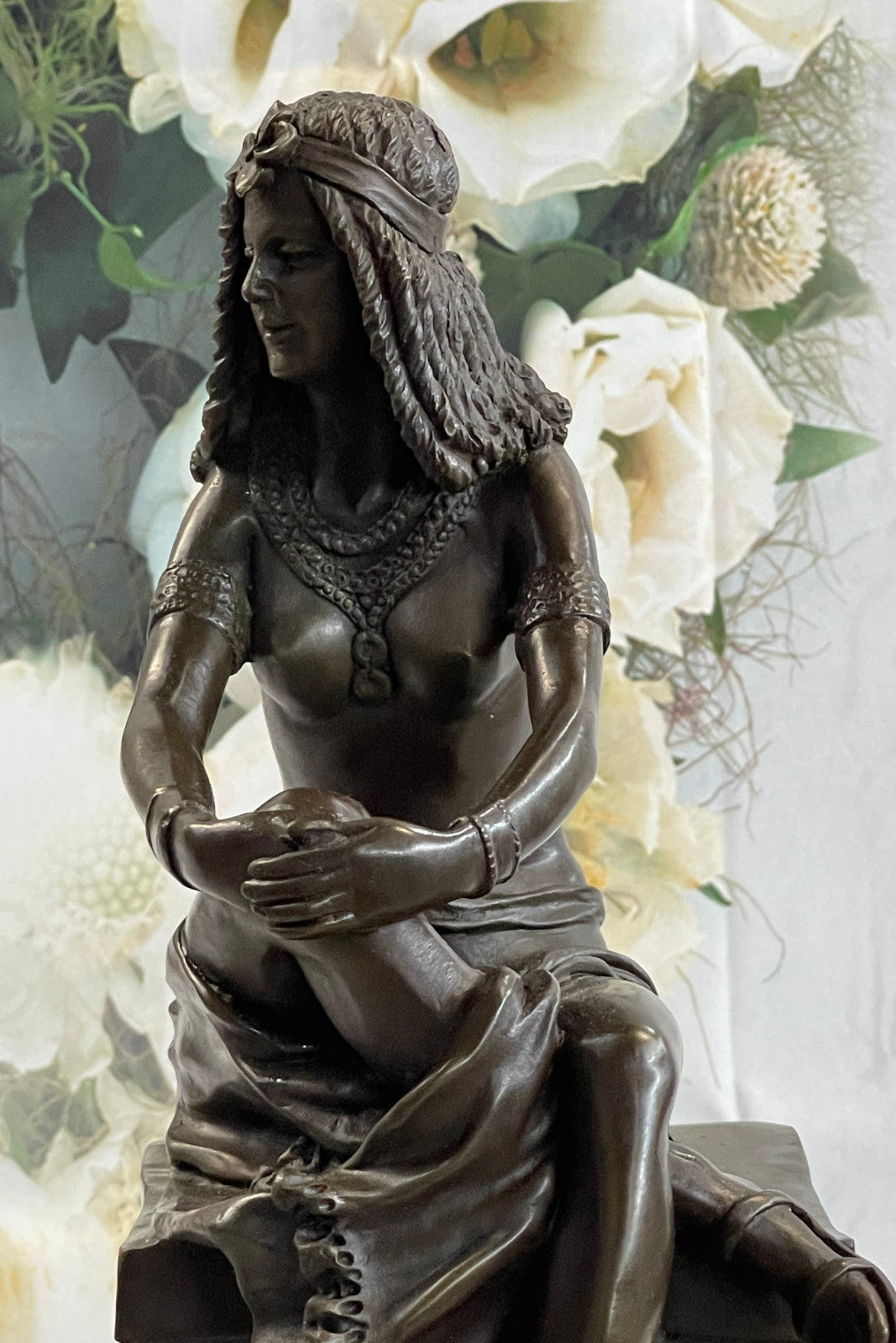 Buy Now – 25 LBS Cleopatra Queen of Egypt Bronze Statue | Rare Collectible Egyptian Artwork for Sale