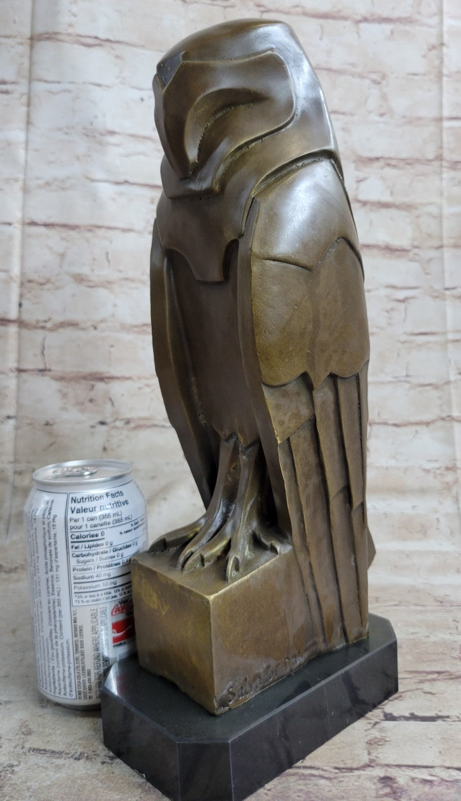 Abstract Modern Art Salvador Dali Bird Exotic Owl Wildlife Bronze Sculpture