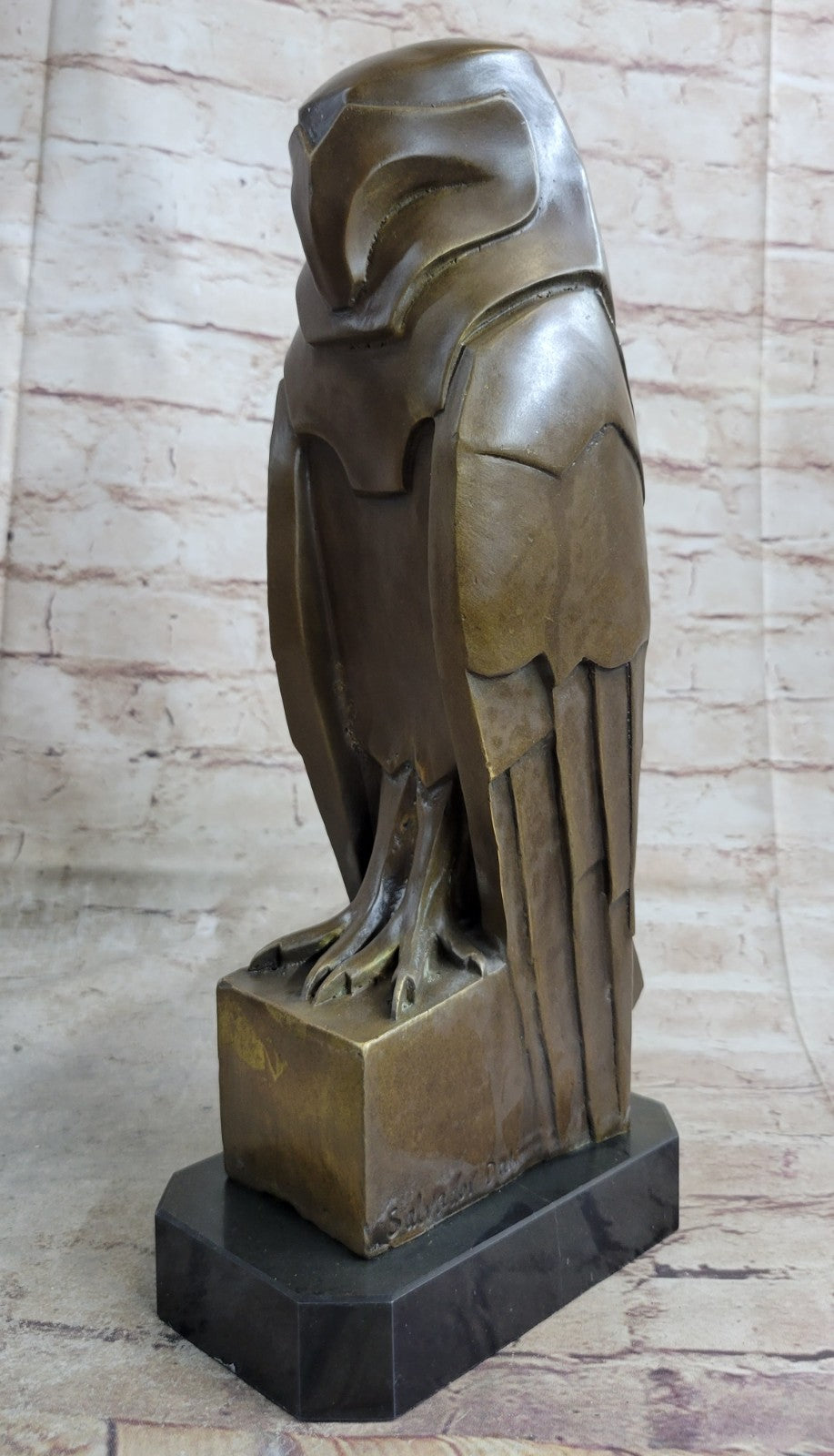 Abstract Modern Art Salvador Dali Bird Exotic Owl Wildlife Bronze Sculpture