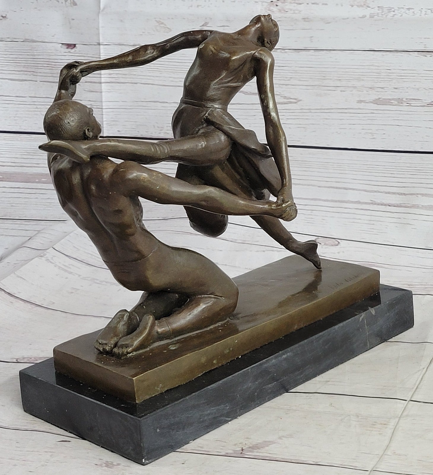 Home Deco Dancers Romance Sculpture Bronze Sculpture Statue Figurine Figure Art