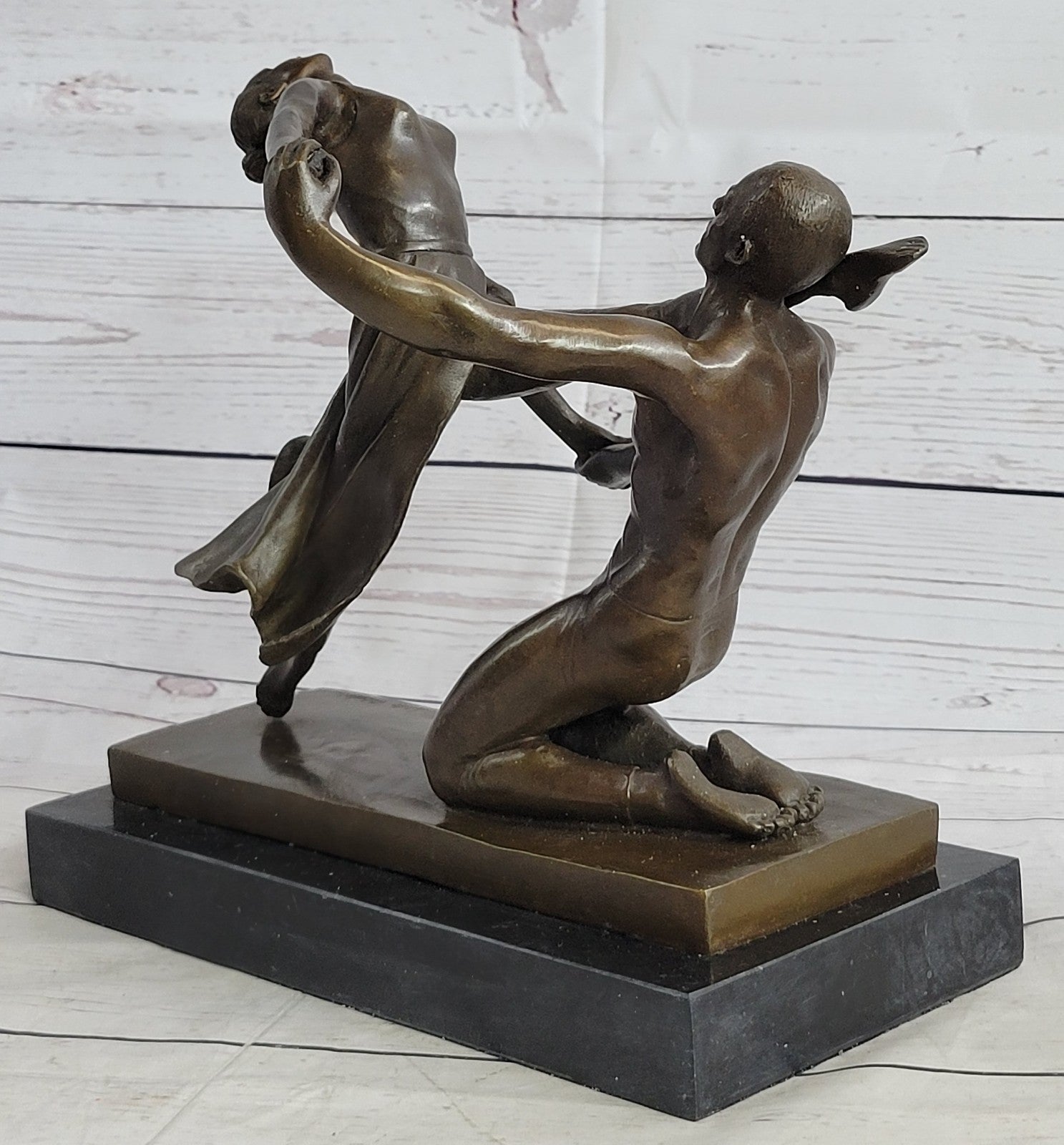 Home Deco Dancers Romance Sculpture Bronze Sculpture Statue Figurine Figure Art