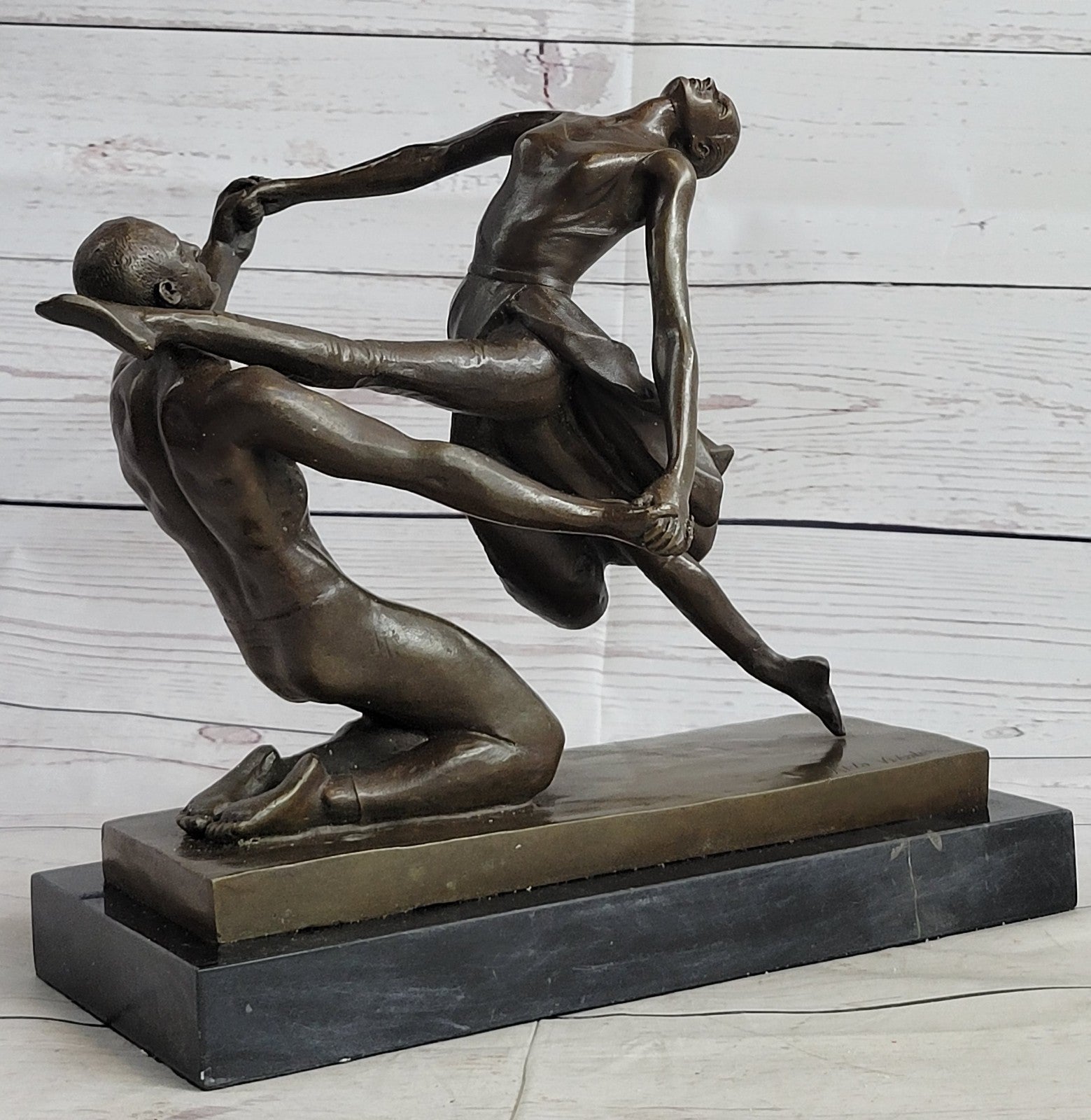 Home Deco Dancers Romance Sculpture Bronze Sculpture Statue Figurine Figure Art