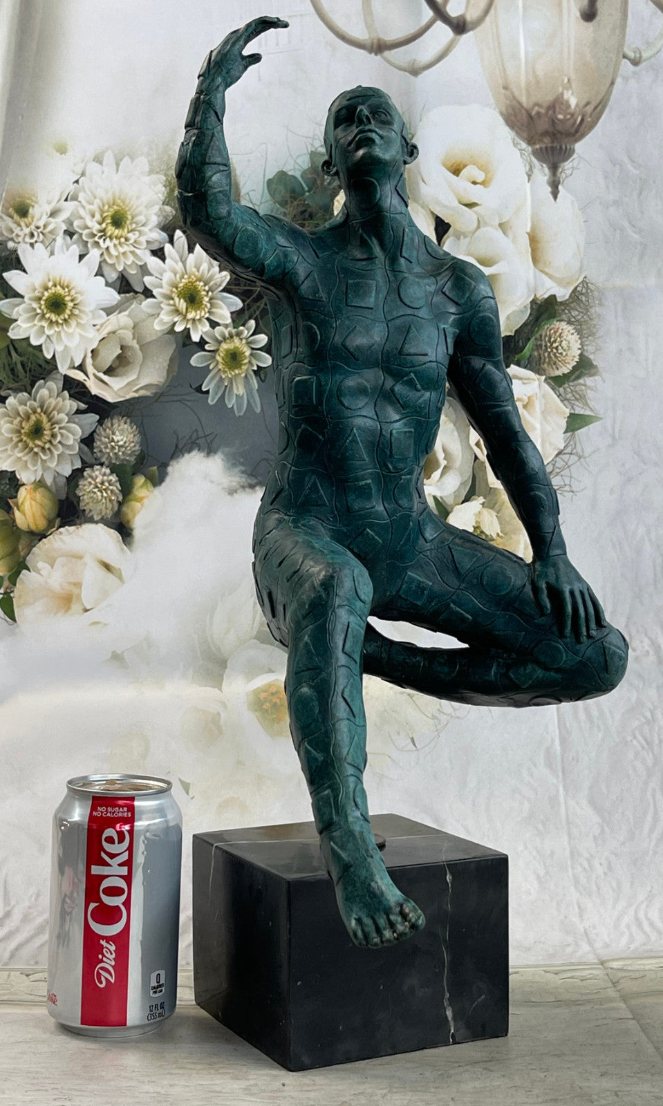 BEAUTIFUL QUALITY PURE BRONZE DALI ABSTRACT YOGA YOGI SCULPTURE SUBSTANTIAL SALE