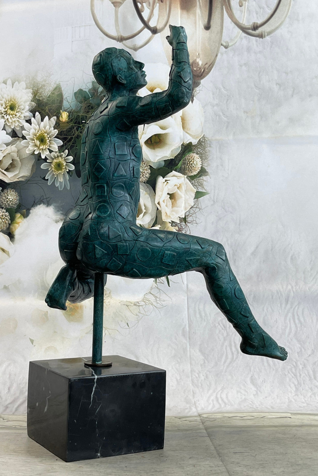 BEAUTIFUL QUALITY PURE BRONZE DALI ABSTRACT YOGA YOGI SCULPTURE SUBSTANTIAL SALE