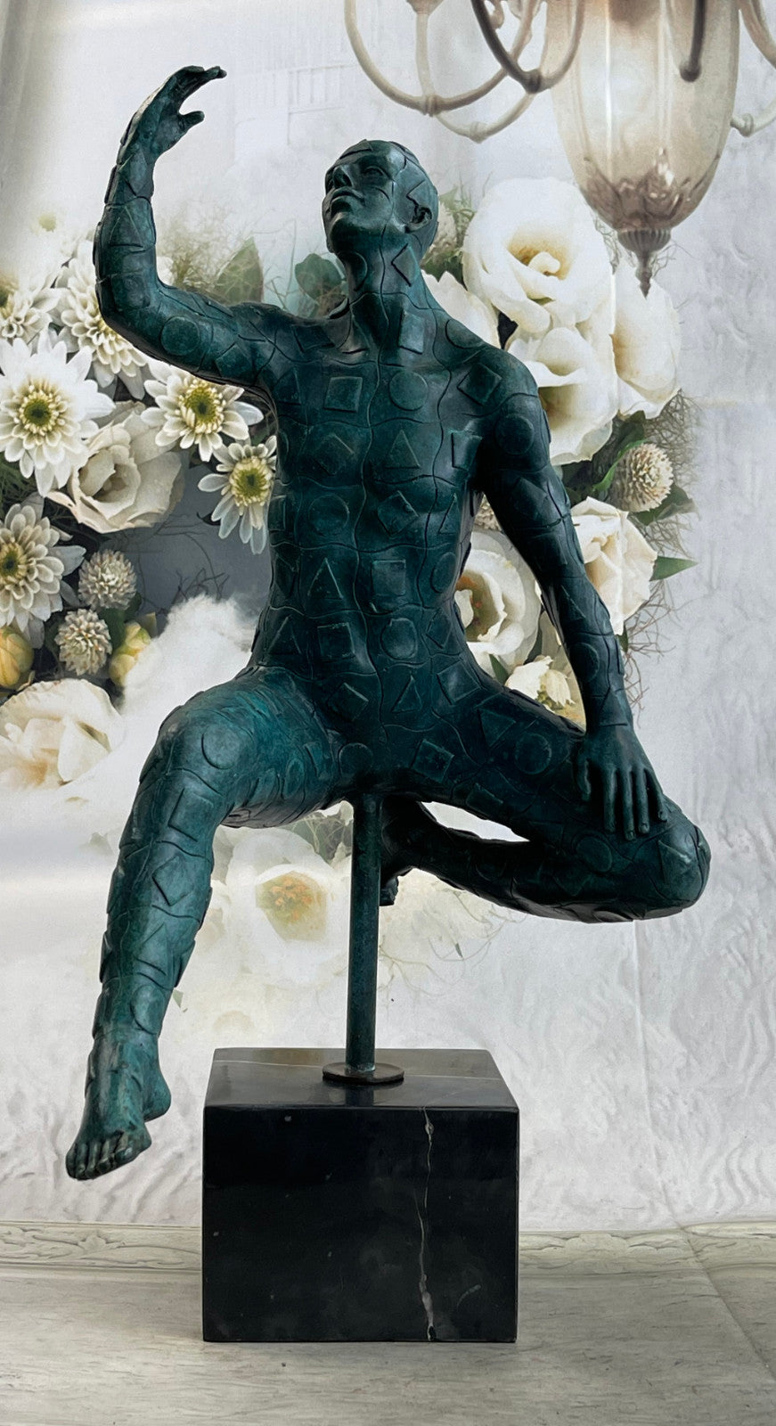 BEAUTIFUL QUALITY PURE BRONZE DALI ABSTRACT YOGA YOGI SCULPTURE SUBSTANTIAL SALE