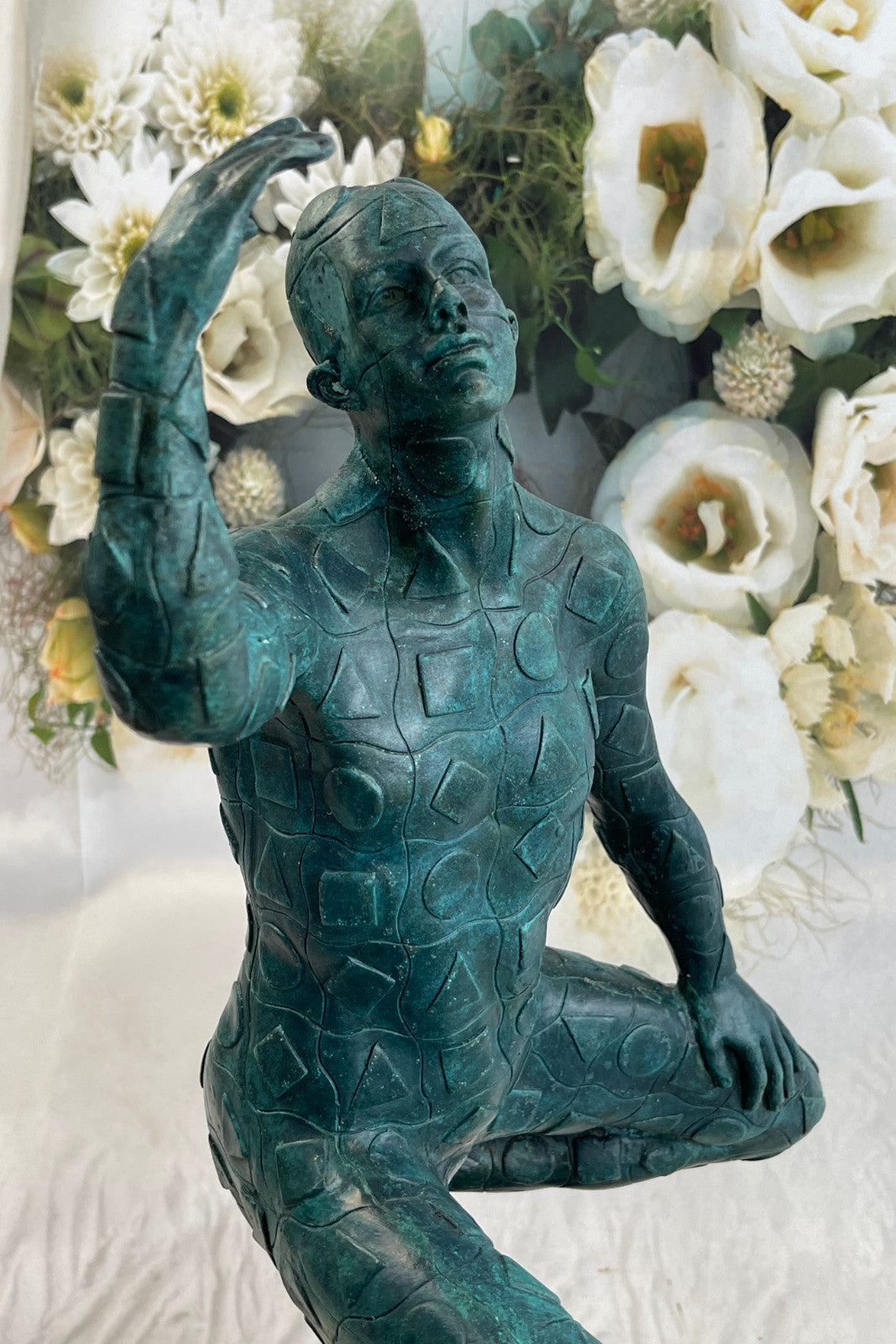 BEAUTIFUL QUALITY PURE BRONZE DALI ABSTRACT YOGA YOGI SCULPTURE SUBSTANTIAL SALE