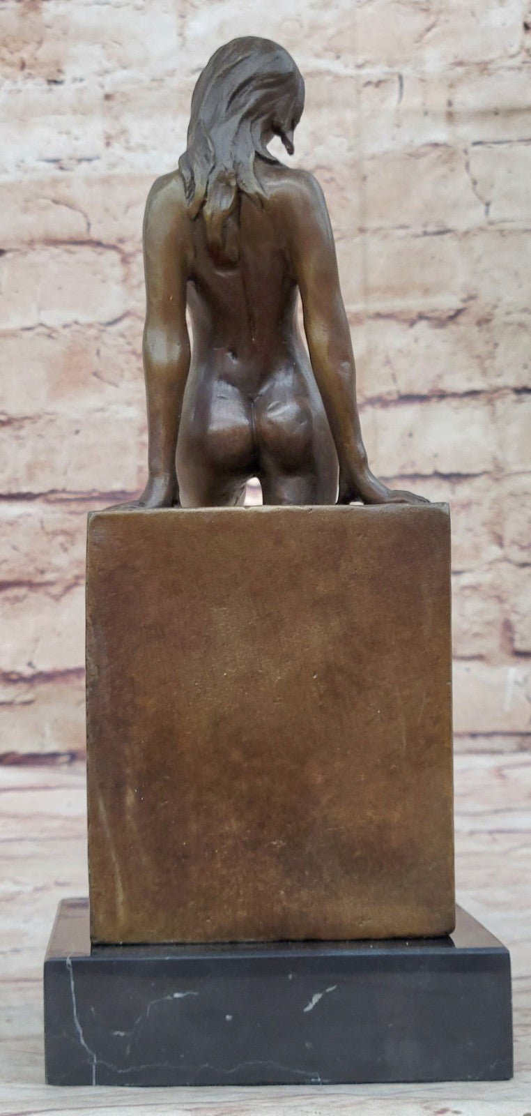 Handcrafted bronze sculpture SALE Hot Deco Art Erotic Girl Nude Original Signed