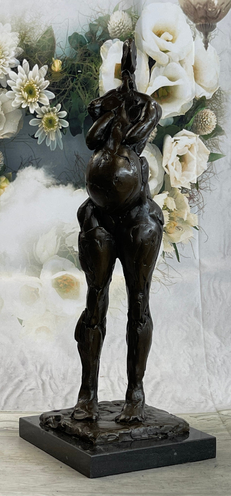 Buy Salvador Dali Bronze Abstract Pregnant Woman Sculpture – Double Patina Art