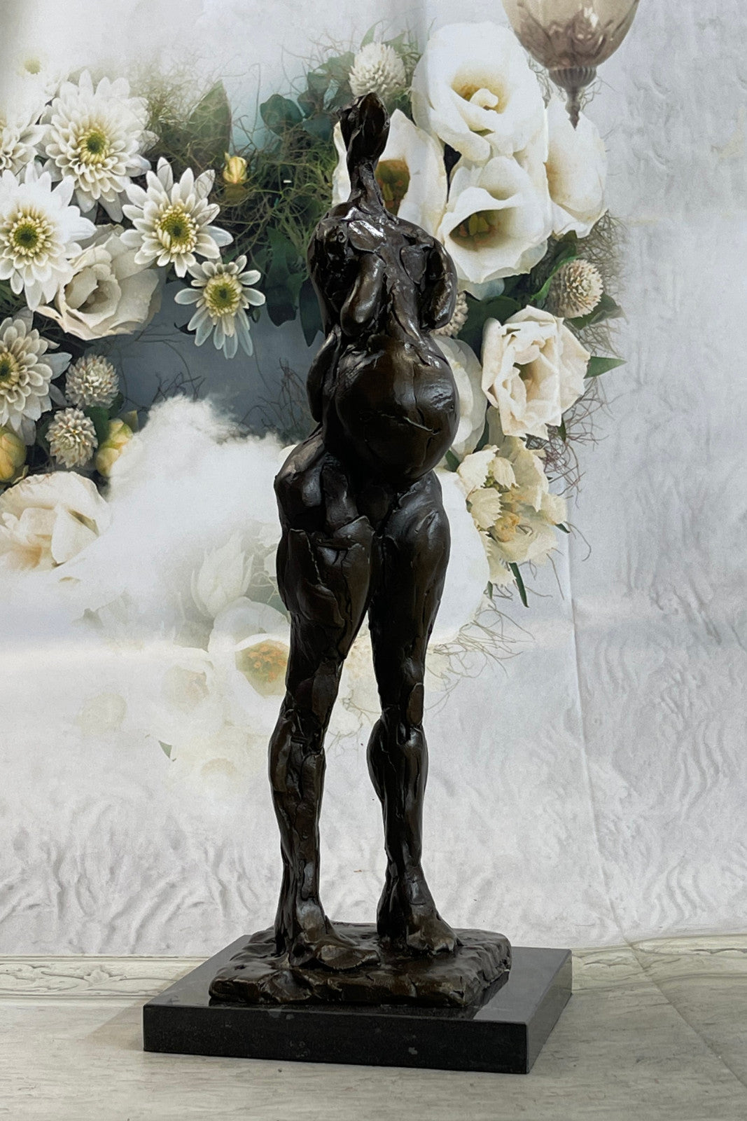 Buy Salvador Dali Bronze Abstract Pregnant Woman Sculpture – Double Patina Art