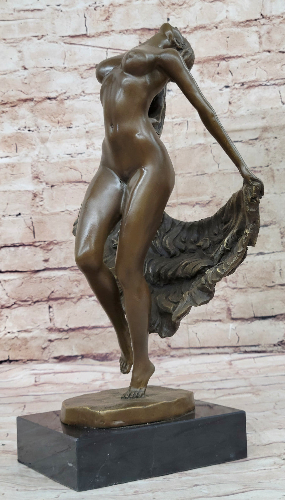 Special Patina Nude Dancer Signed Original Bronze Sculpture Classic Artwork GIFT