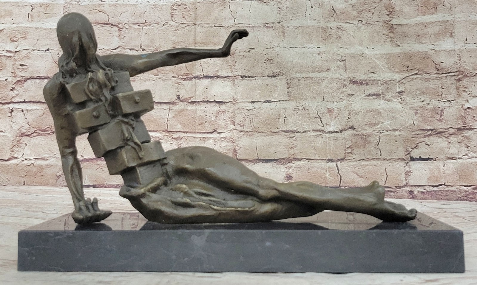 Modern Art Bronze Sculpture - Anthropomorphic Cabinet - Signed - Salvador Dali