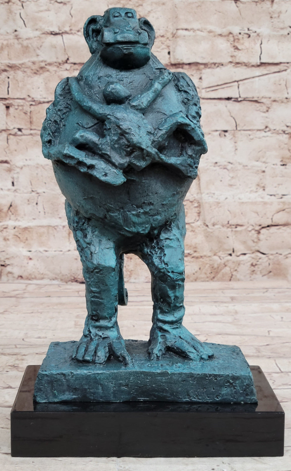 Buy Famous Artwork: Baboon Holding Infant Bronze Sculpture – Pablo Picasso Signed Collectible