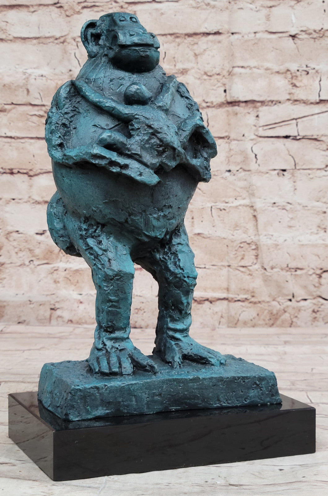 Buy Famous Artwork: Baboon Holding Infant Bronze Sculpture – Pablo Picasso Signed Collectible