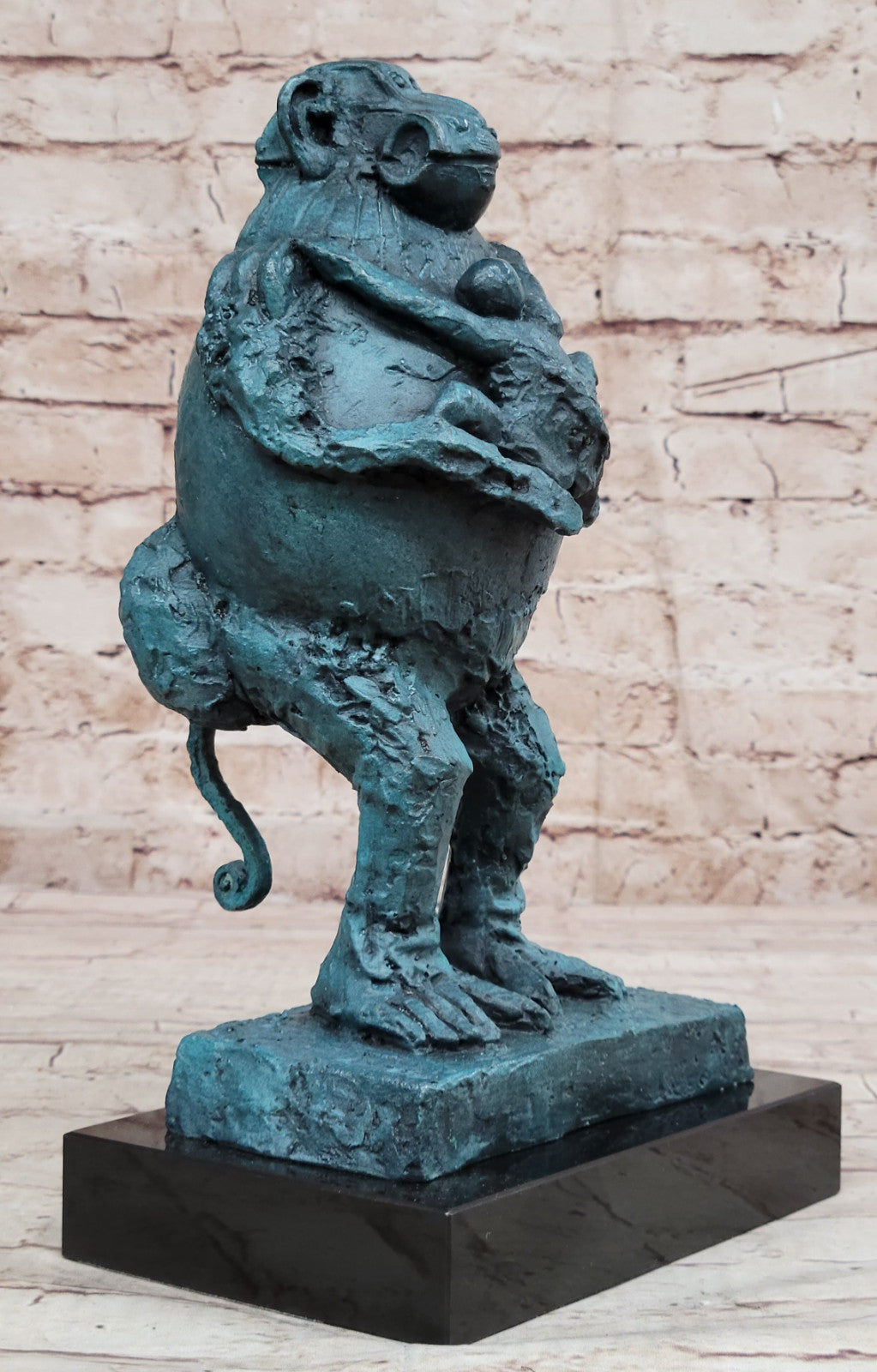 Buy Famous Artwork: Baboon Holding Infant Bronze Sculpture – Pablo Picasso Signed Collectible