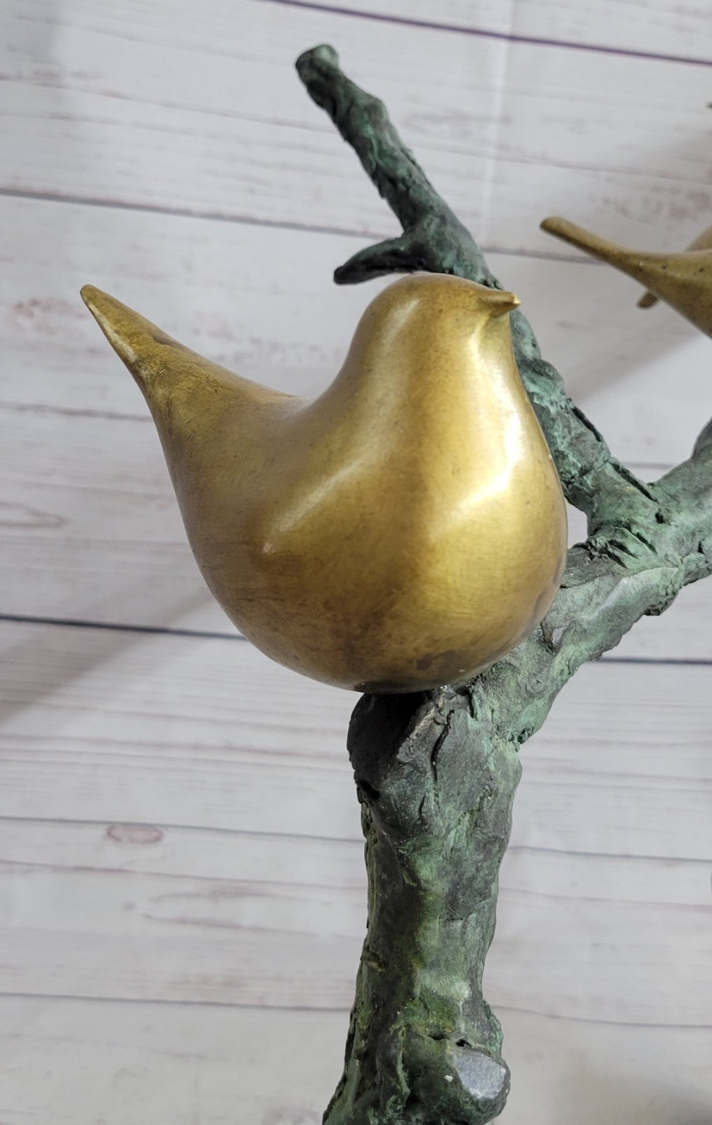 Ltd Signed and Numbered Bunch of Love Birds Multi Color Patina Bronze Statue