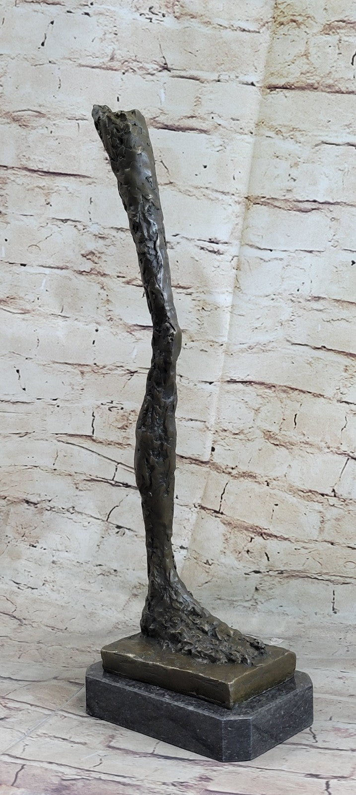 Abstract Modern Art Cometti Single Leg Body Parts Bronze Sculpture Statue Deal