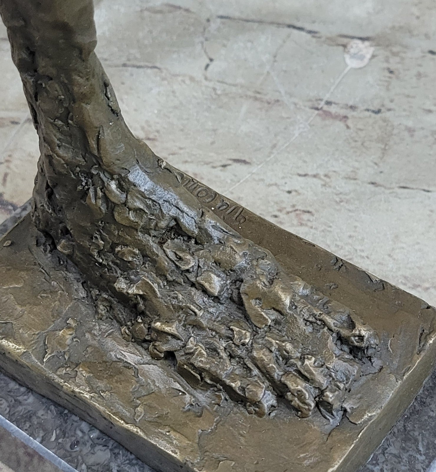 Abstract Modern Art Cometti Single Leg Body Parts Bronze Sculpture Statue Deal