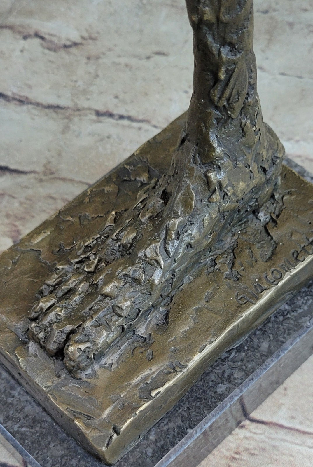 Abstract Modern Art Cometti Single Leg Body Parts Bronze Sculpture Statue Deal