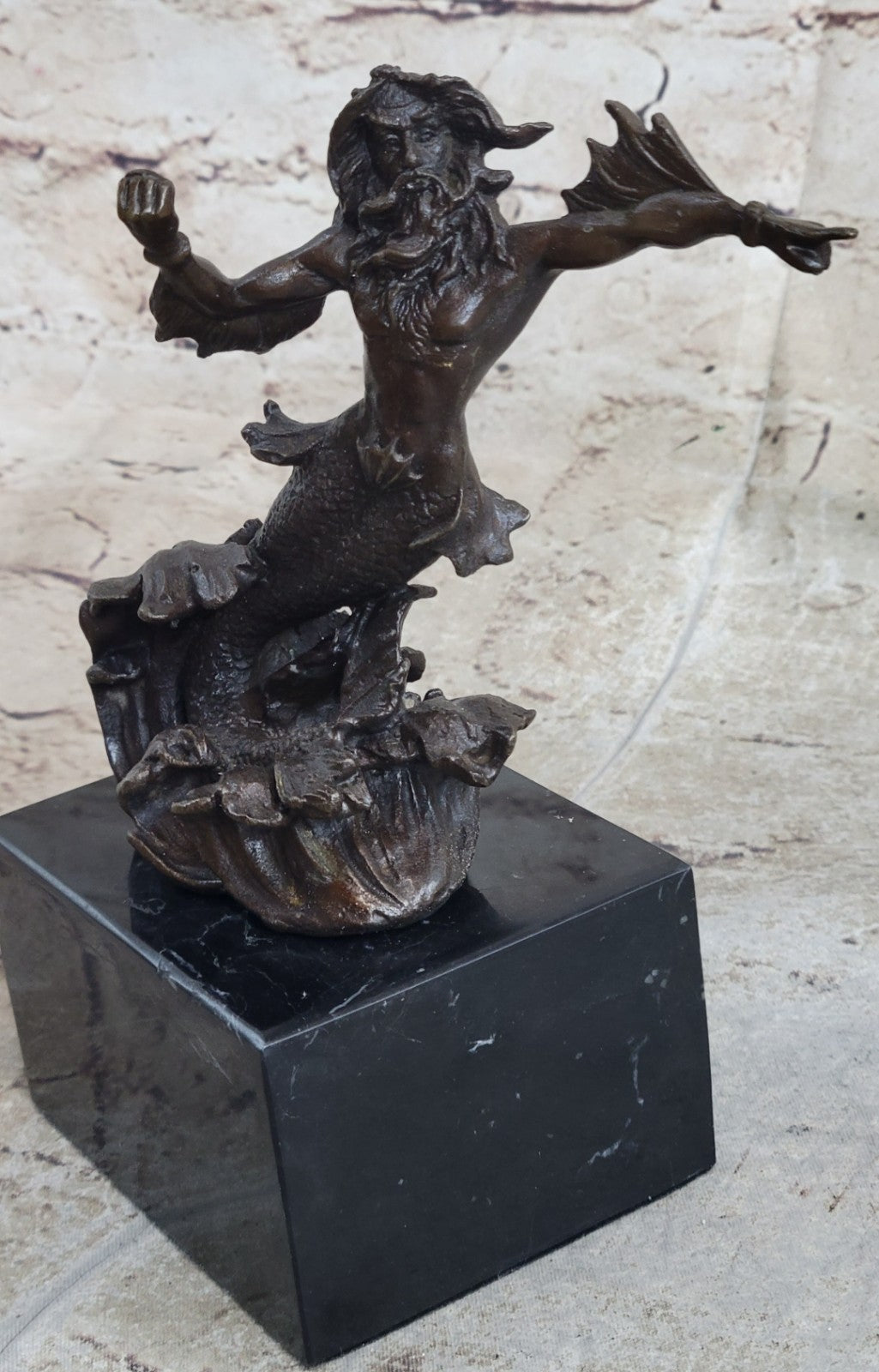 Handcrafted bronze sculpture SALE Art Zeus Or ~Original~Poseidon Signed Sale