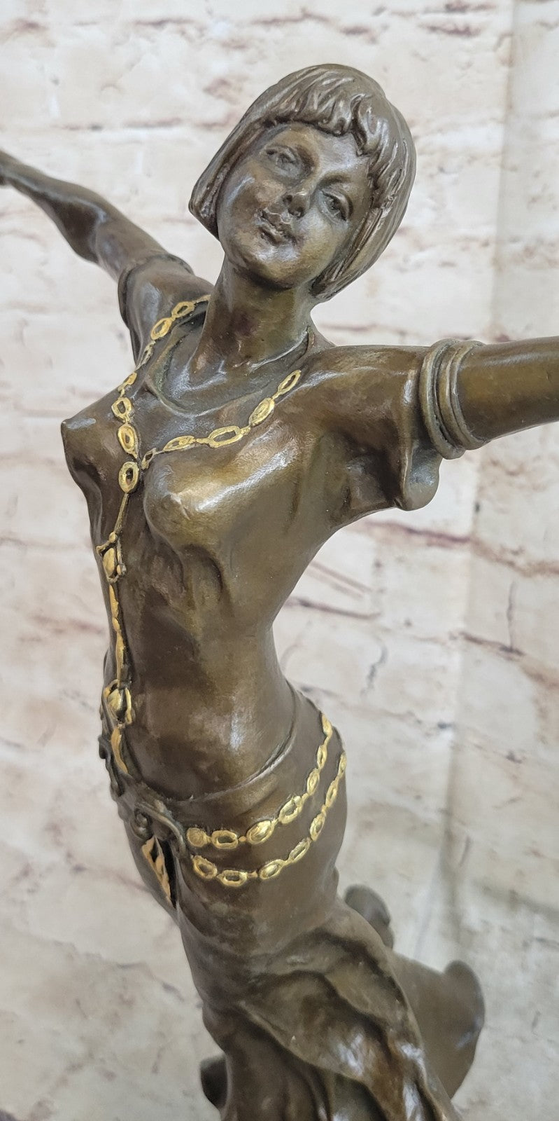 Hand Made Real Bronze Victorian Proper Lady Sculpture Statue Figurine Statue