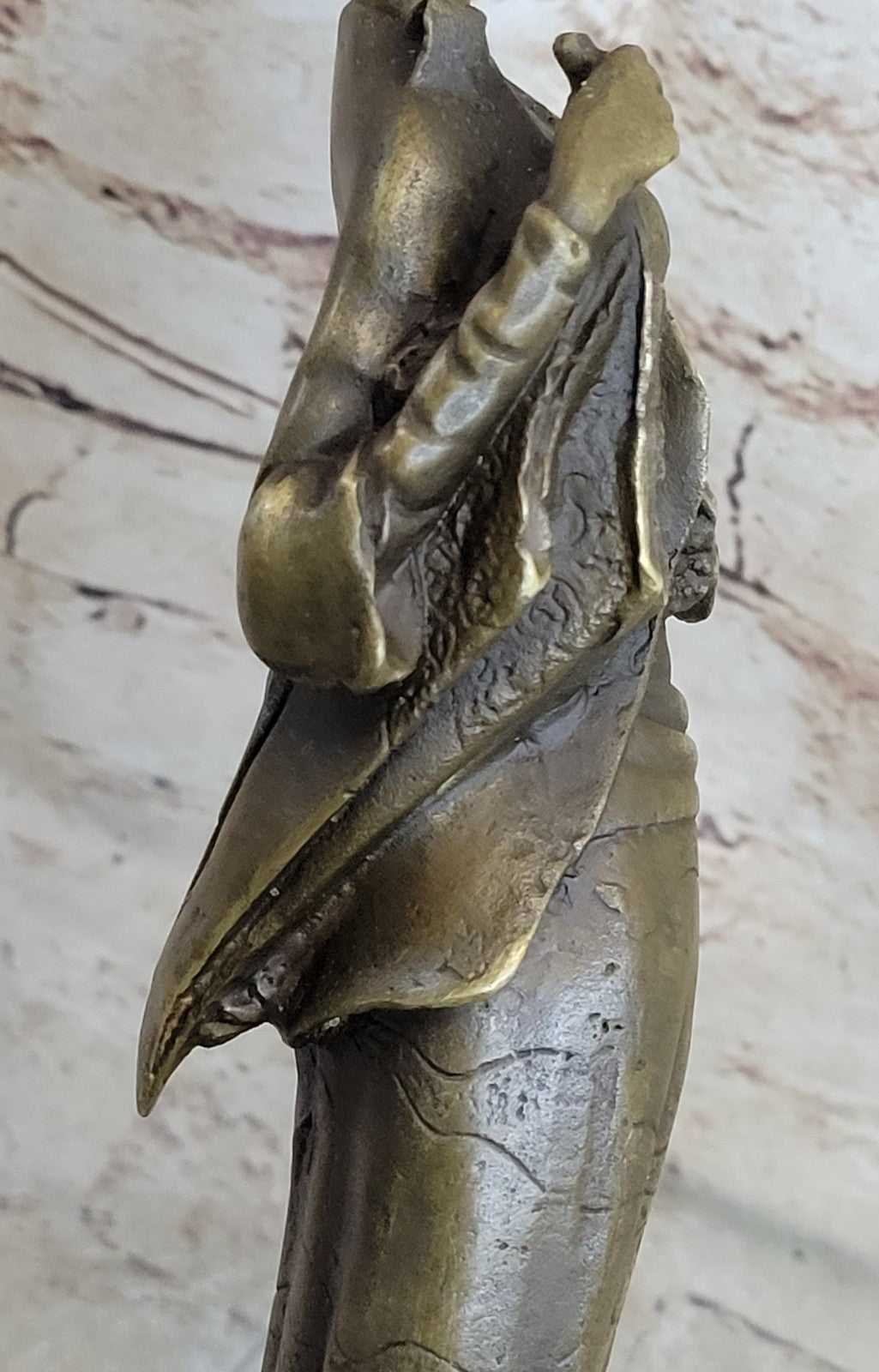 Large Elegant Victorian Lady in Feather Plume Hat Bust Sculpture Signed Statue