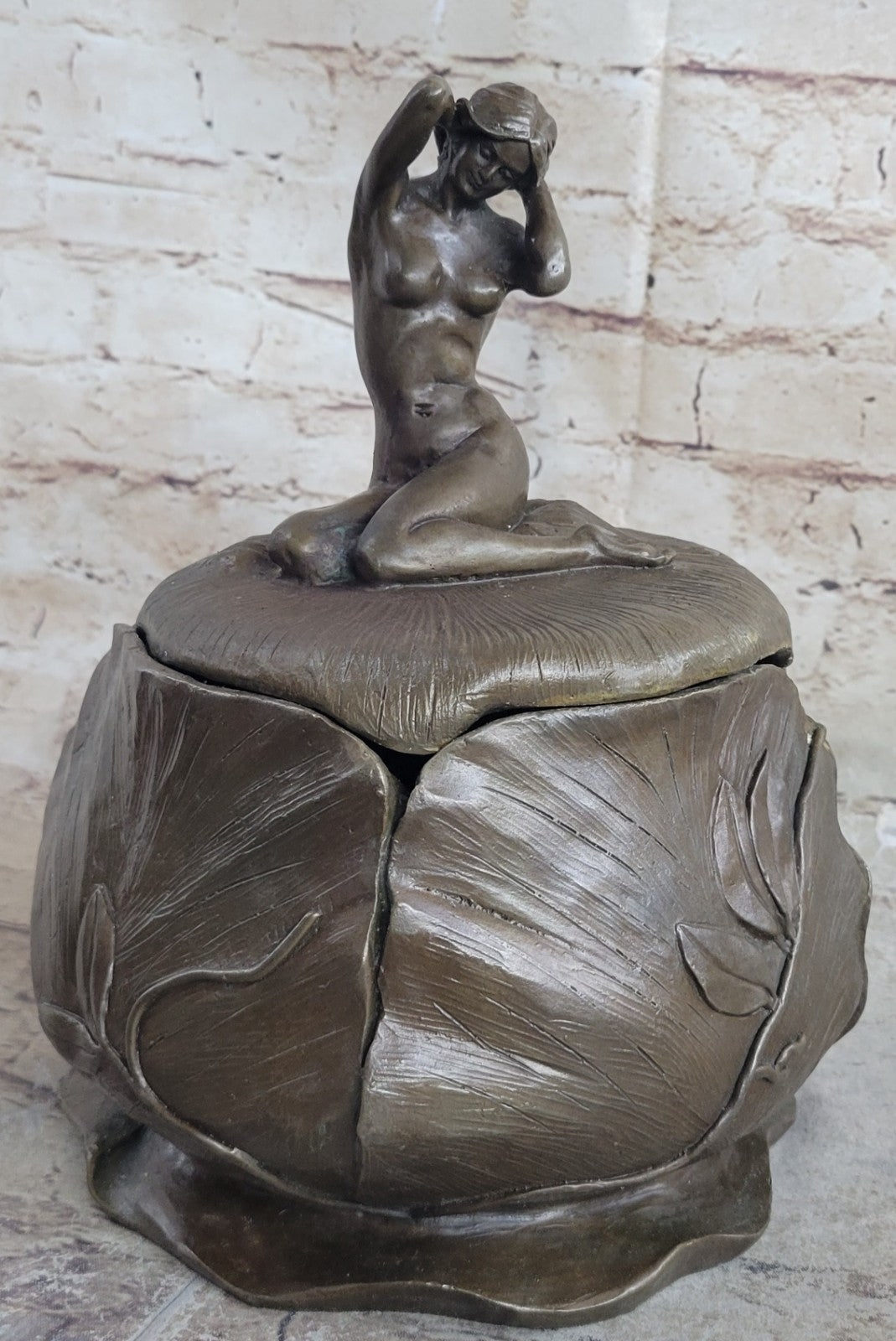 Home Decor Decoration Large Jewelry Box Nude Female Figurine bronze hot cast