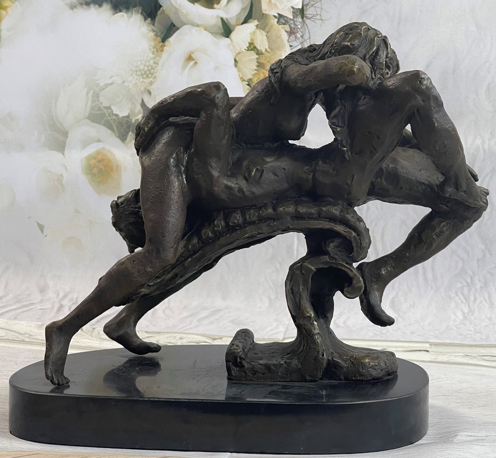Handcrafted bronze sculpture SALE Fe Laying Naked Nude Odegaard Original Signed