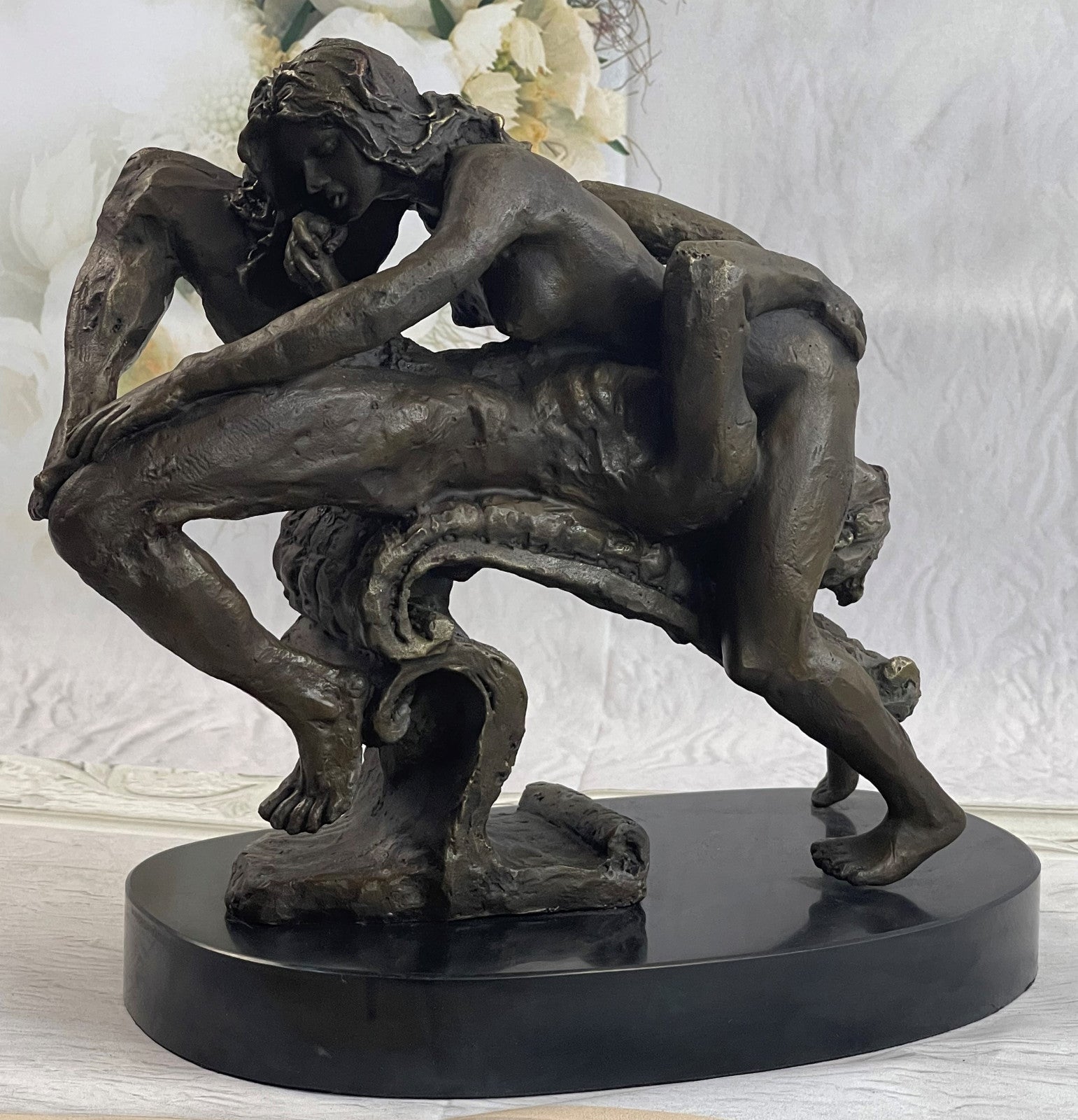 Handcrafted bronze sculpture SALE Fe Laying Naked Nude Odegaard Original Signed