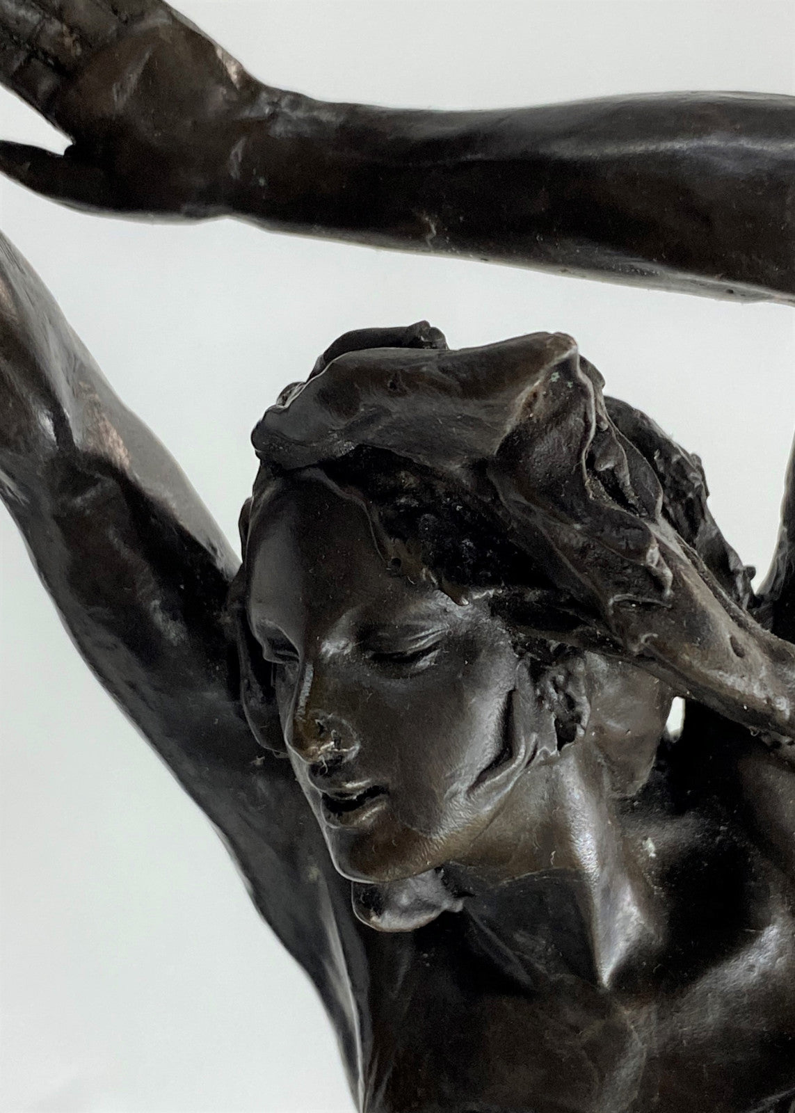 Bronze Nude Woman Stripper Pole Go Dancer Erotic Pose Figure Sculpture Statue