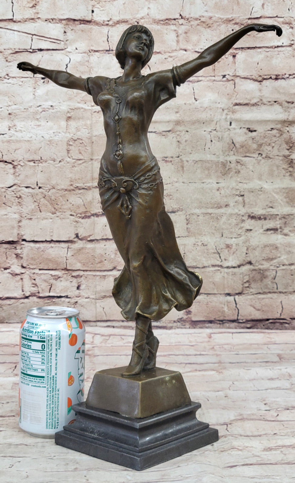 GIA CHIPARUS SOLID BRONZE SCULPTURE ABSTRACT ART DECO NOUVEAU FIGURINE DALI ART