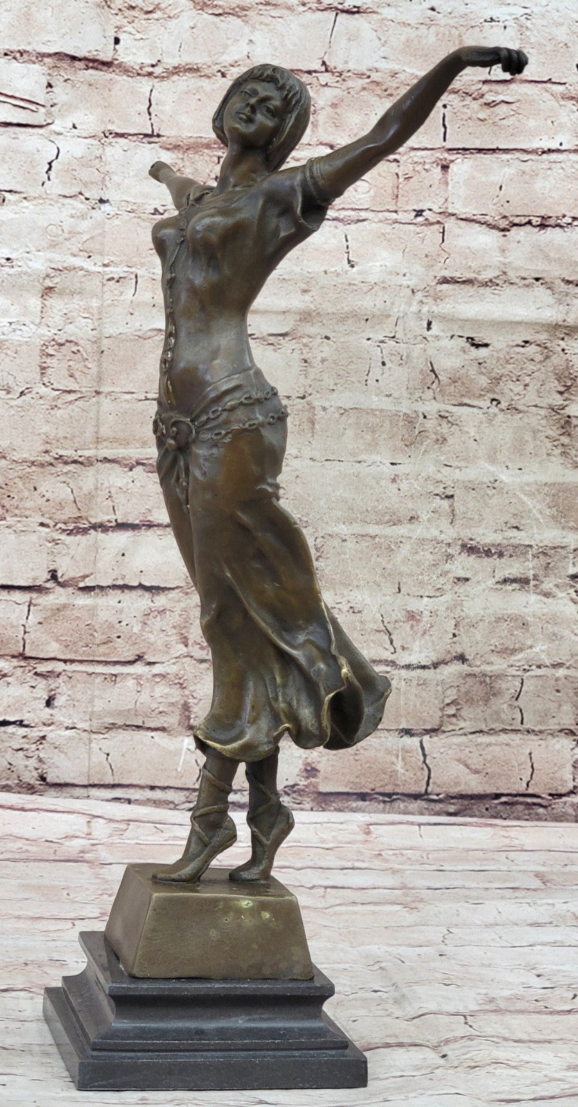 GIA CHIPARUS SOLID BRONZE SCULPTURE ABSTRACT ART DECO NOUVEAU FIGURINE DALI ART