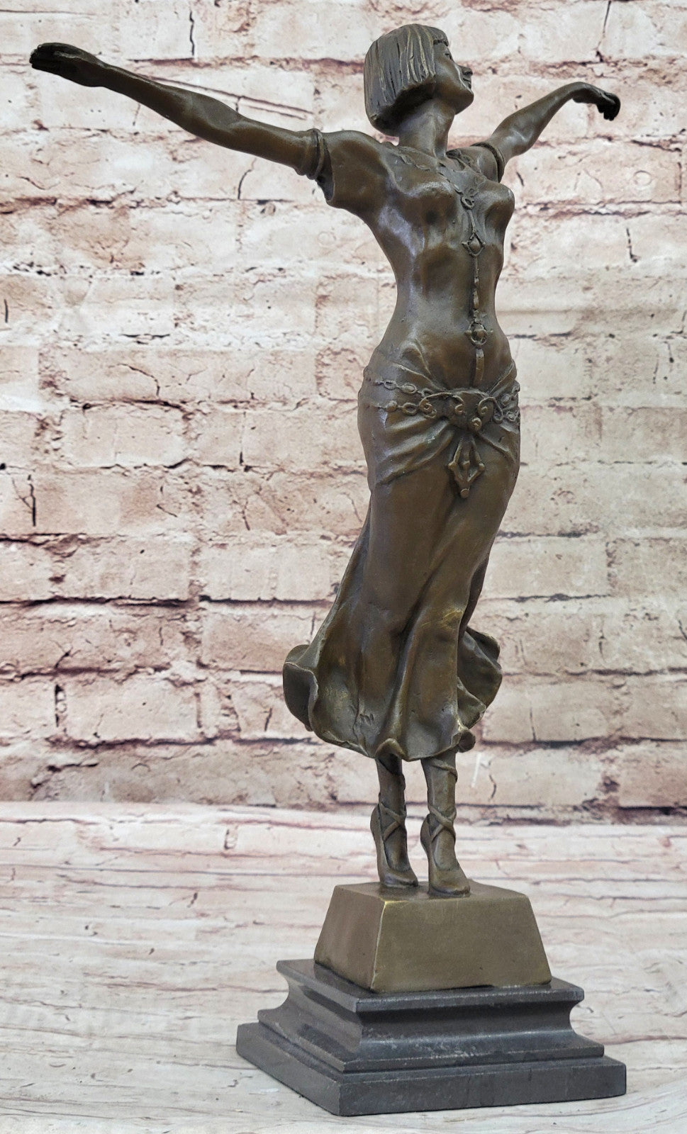 GIA CHIPARUS SOLID BRONZE SCULPTURE ABSTRACT ART DECO NOUVEAU FIGURINE DALI ART