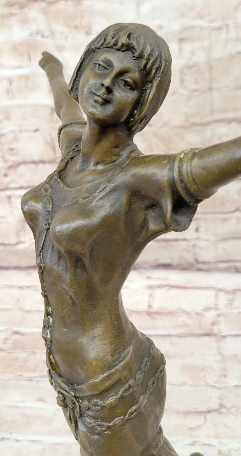 GIA CHIPARUS SOLID BRONZE SCULPTURE ABSTRACT ART DECO NOUVEAU FIGURINE DALI ART