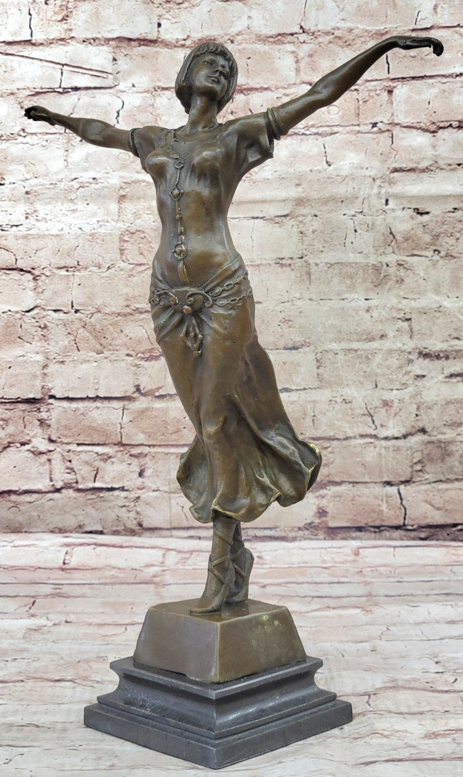 GIA CHIPARUS SOLID BRONZE SCULPTURE ABSTRACT ART DECO NOUVEAU FIGURINE DALI ART