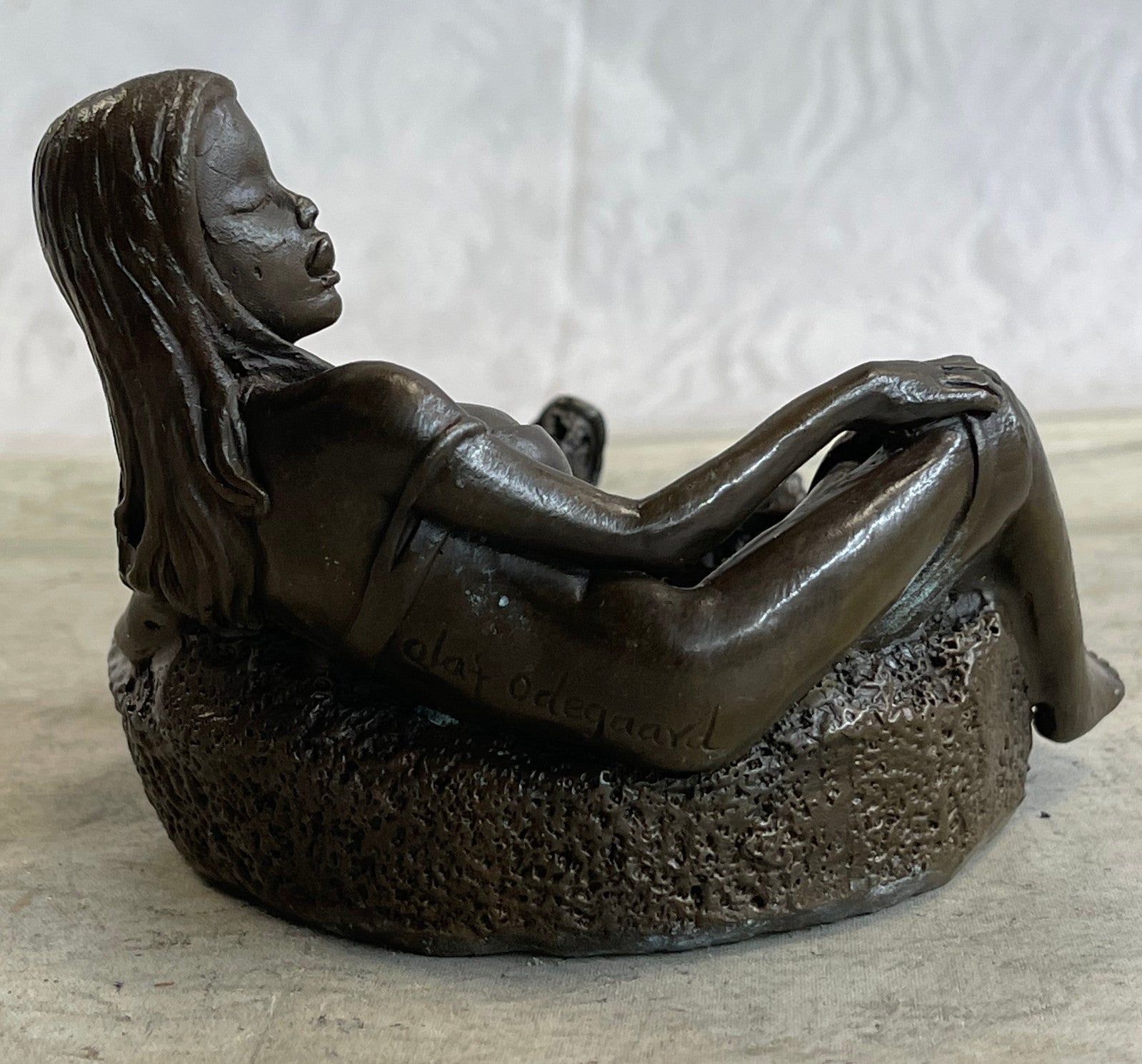 Ashtray Girl Nude Bronze Sculpture – Handcrafted Semi-Original Signed Art SALE