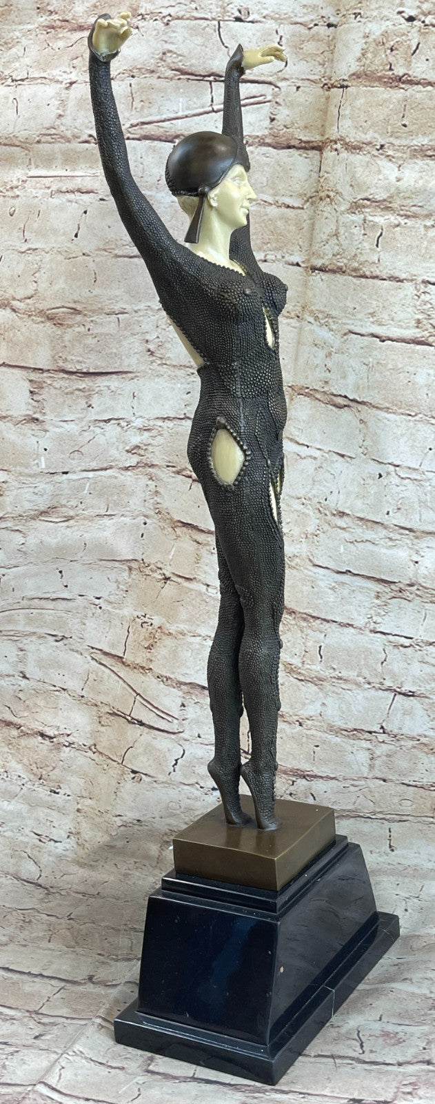 ART DECO BRONZE STATUE STARFISH SIGNED D.H.Chiparus FIGURE HOT CAST FIGURINE