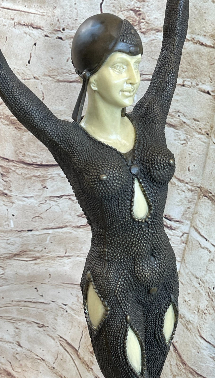 ART DECO BRONZE STATUE STARFISH SIGNED D.H.Chiparus FIGURE HOT CAST FIGURINE