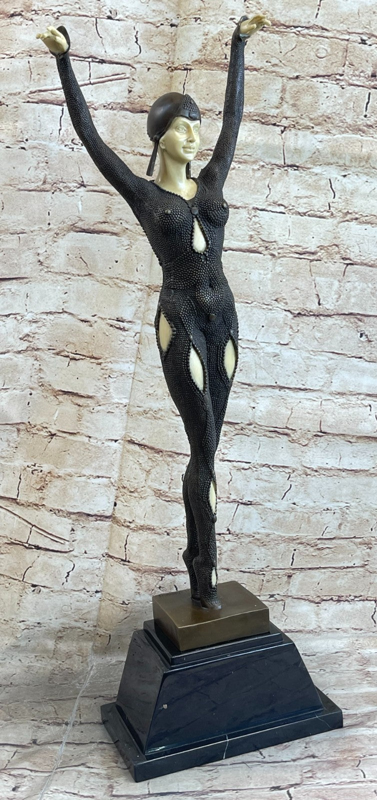 ART DECO BRONZE STATUE STARFISH SIGNED D.H.Chiparus FIGURE HOT CAST FIGURINE