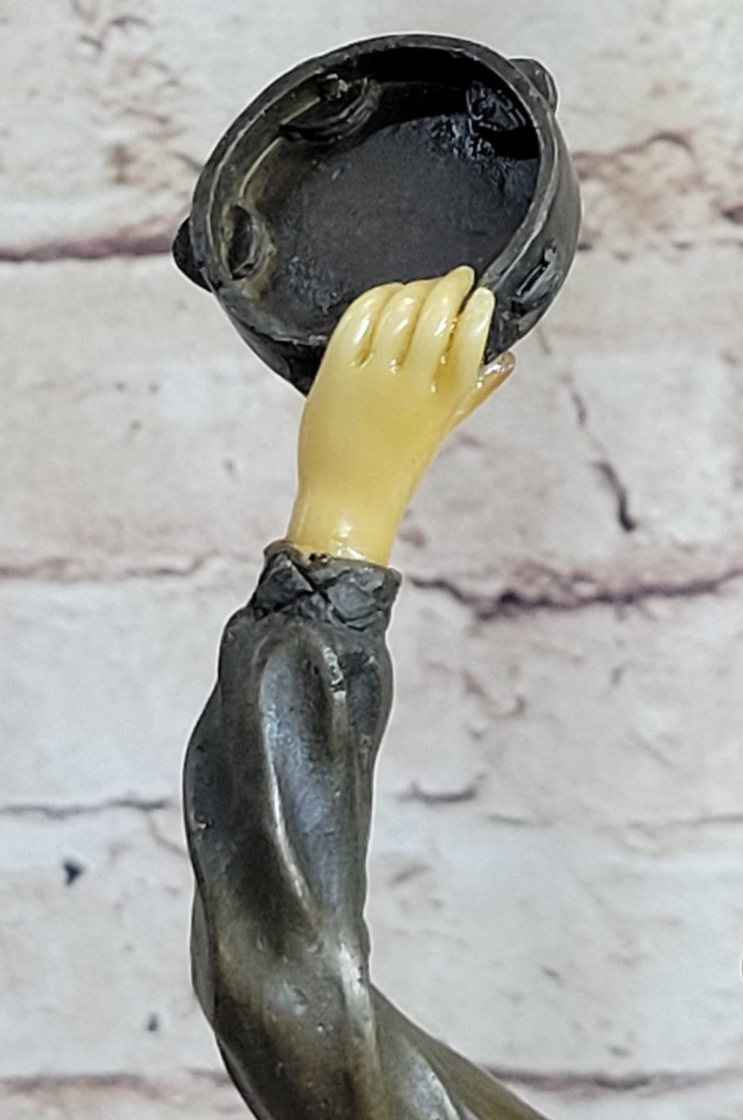 Museum Quality Bronze Sculpture Musicians Gypsy Woman Playing Tambourine